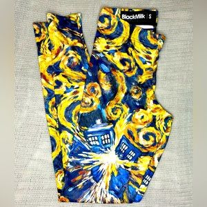 Discontinued exploding Tardis leggings.